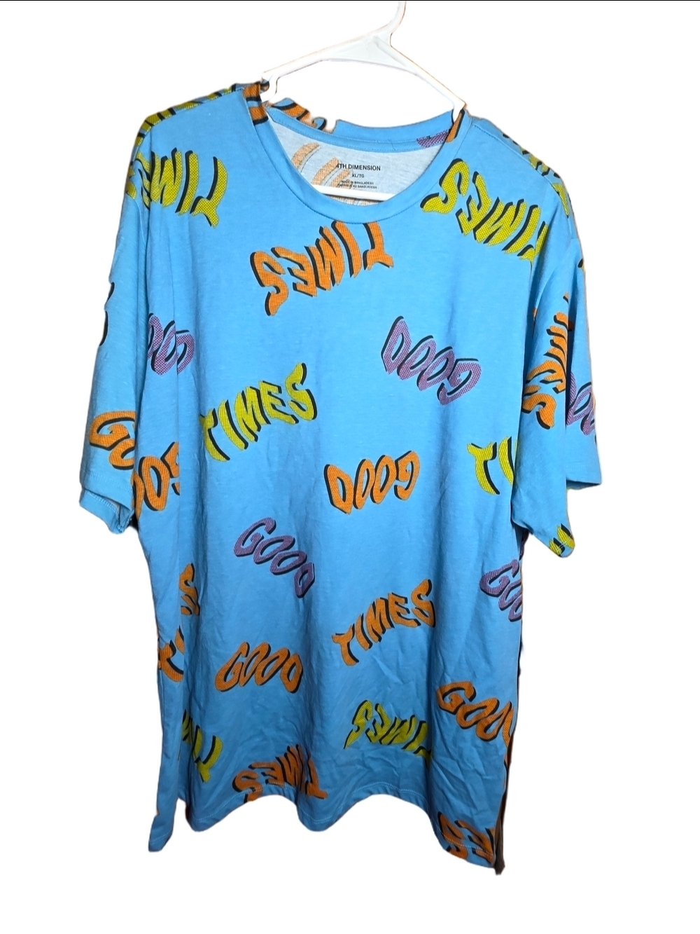Good Times Blue Graphic Tee XL 4th Generation Colorful Retro 80's 90's Y2K